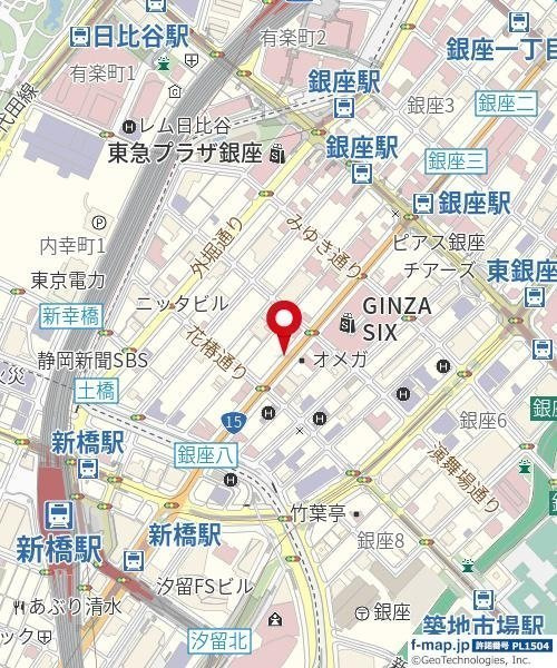 パークリュクス銀座ｍｏｎｏの地図