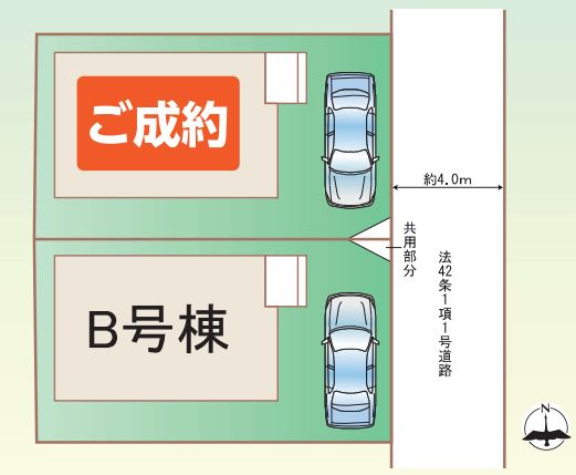 大和市福田新築戸建て　B号棟の区画図|区画図「大和市福田新築戸建て」