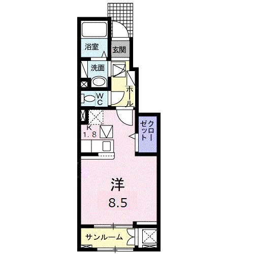 ルーチェクレアⅡＡの間取り