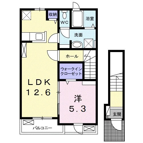 サンフラワーＡの間取り