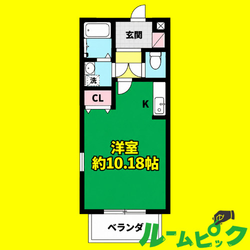 C-calme内田橋　名古屋市賃貸　仲介手数料無料の間取り