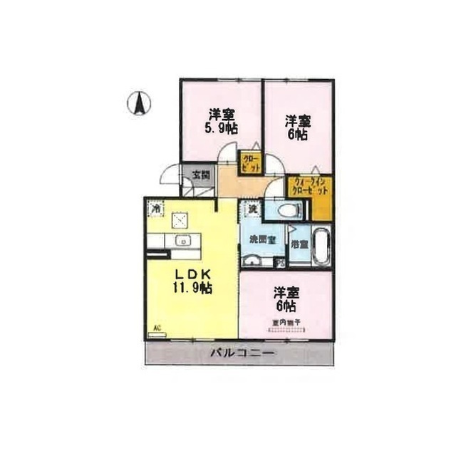 ソレイユＹ・Ⅱの間取り