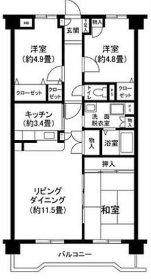 【間取り】 | グランドール三鷹壱番館