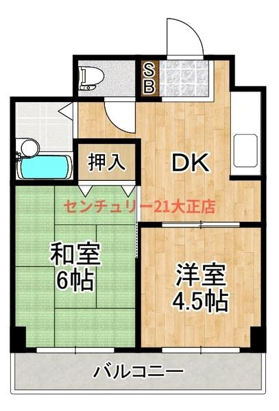 シャトー波除の間取り