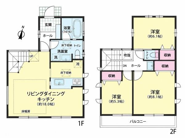 世田谷区深沢１丁目の中古一戸建の間取り