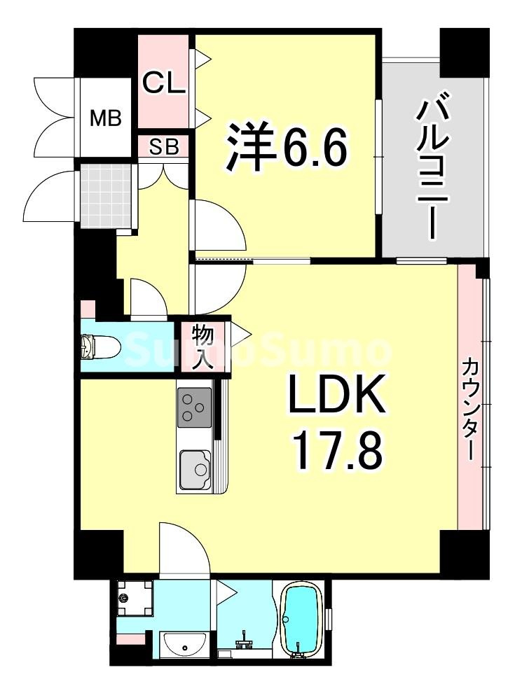 プロスペリテ（猪名寺2丁目）の間取り