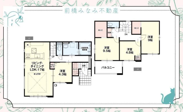 【新築】高崎市岩鼻町5期　限定１棟　リガーレ　新築建売の間取り