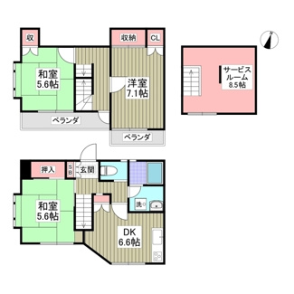 【間取り】 | ジュネパレス江戸川台第1