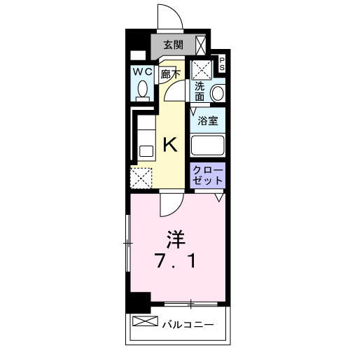 ハッピーメゾン　Ⅵの間取り