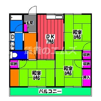 【間取り】 | 稲永コーポ | 稲永コーポの間取り