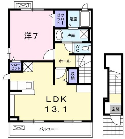 ランドロワ　クロレの間取り