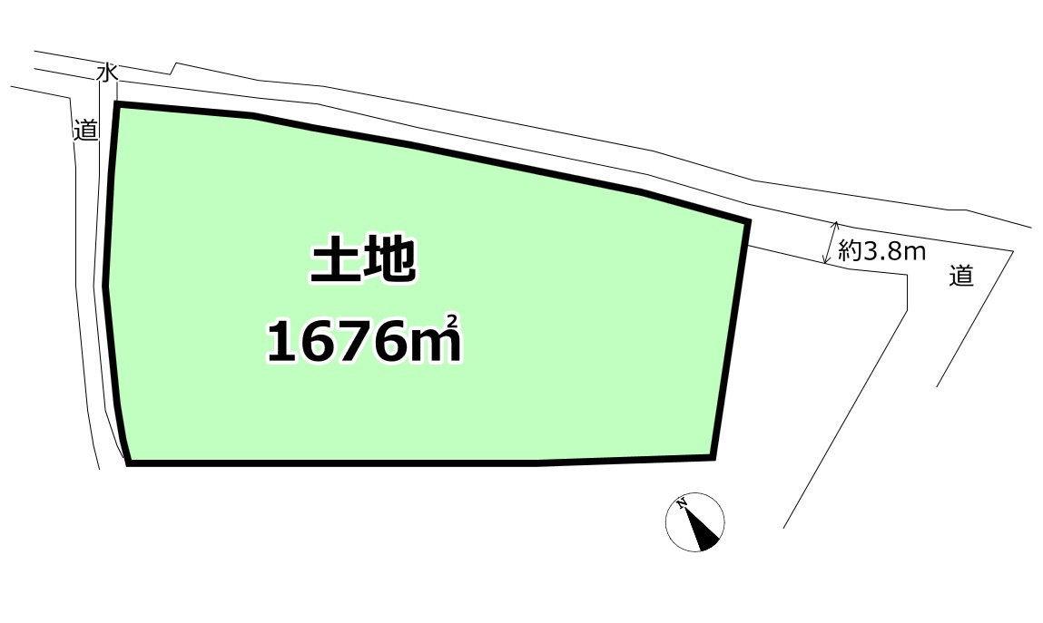 宇土市松山町の売地の土地図