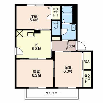 【間取り】 | バリュージュ本新町C棟