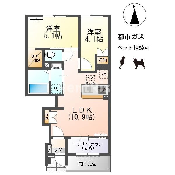 小信中島東鵜飼分新築アパートの間取り
