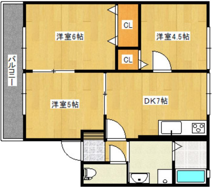 ハイム東山【キャッシュバック対象物件】の間取り