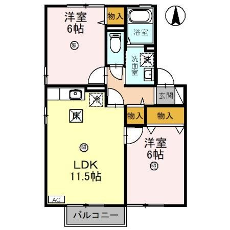 サニーコート義景　Ａの間取り