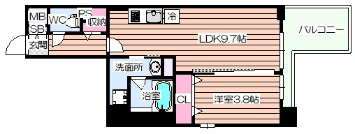 【間取り】 | ハイデンス梅ヶ枝