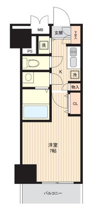 エスリード大手前の間取り