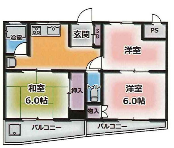 鯉川マンションの間取り