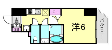 エステムコート心斎橋centralの間取り