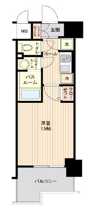 プロシード大阪NB3の間取り