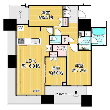 シティタワー大阪本町の間取り