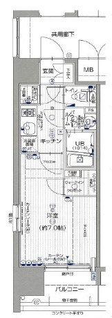 エスリード難波レジデンスの間取り