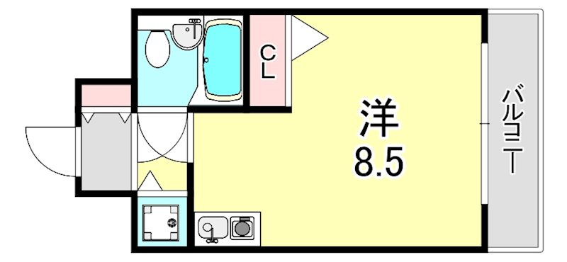 グランデール新神戸の間取り