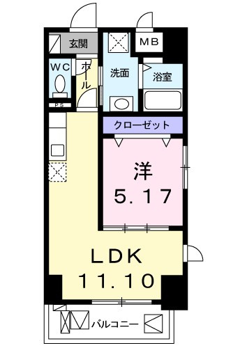 クラシェス新長田の間取り