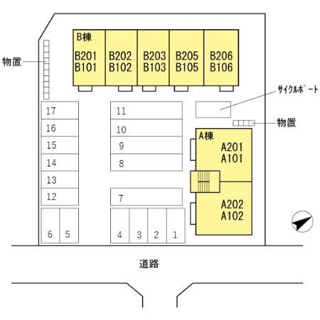 メゾン糺　Ｂの区画図