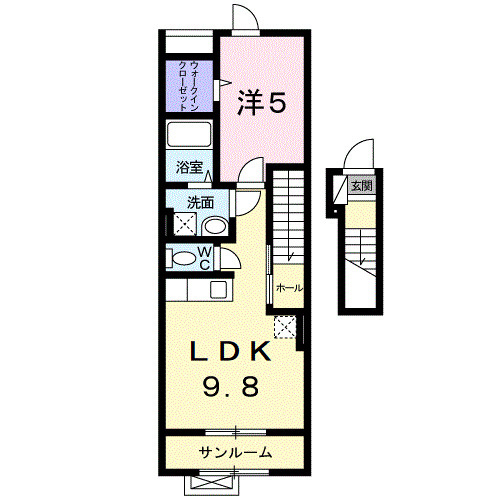 チェスタ　３０の間取り|間取図