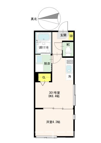 足立区千住緑町３丁目のアパートの間取り