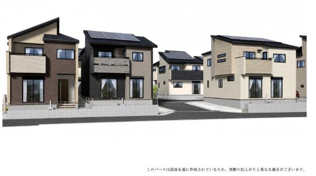 さいたま市見沼区南中野ガーデンパーク3期の外観パース