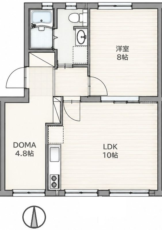 松戸タイムズ1号棟の間取り