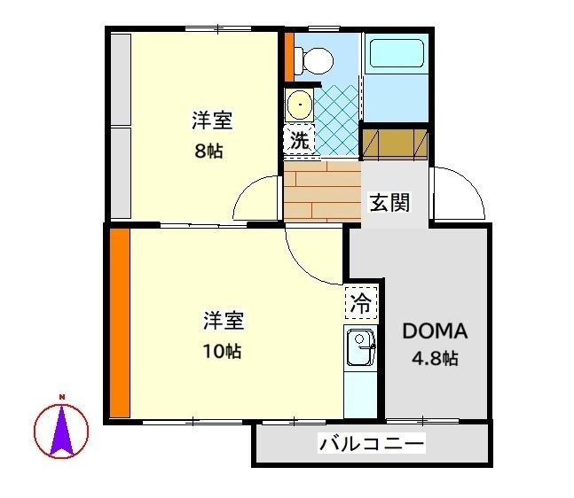 松戸タイムズ1号棟の間取り