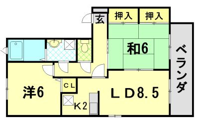 ツイン’９３　B棟の間取り