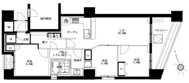 プレミスト松戸の間取り