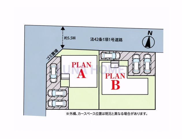 牛久市さくら台1丁目　新築戸建　Ｂ号棟の区画図|住宅ローンについてご不安な方もお任せください♪経験豊富なスタッフが丁寧にサポートいたします！