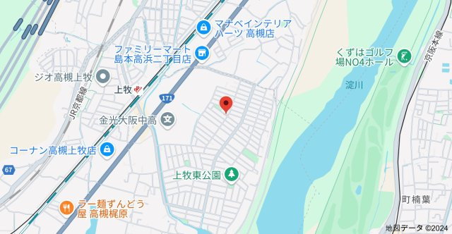 アンフィニィ上牧の地図