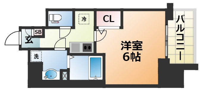 エスリード神戸三宮の間取り