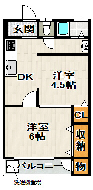 ビーコート清荒神の間取り