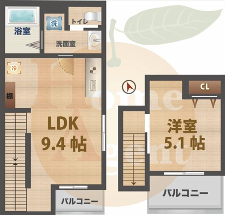 【間取り】 | アーベインテラス高円寺 | 1LDKのお部屋です。