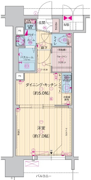 プレサンスジェネ栄の間取り
