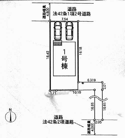小田原市高田第11　新築戸建全1棟　1号棟の区画図