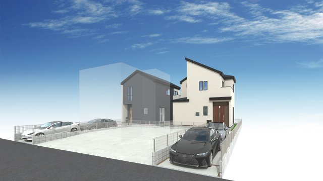 【外観パース】 | 厚木市上落合　新築分譲住宅　全3棟