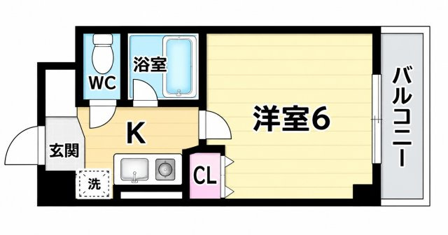 【間取り】 | ヴィレッジリバー千日前