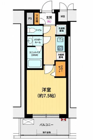 プレサンス三宮フラワーロードの間取り