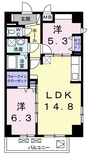 ディアコート新長田の間取り