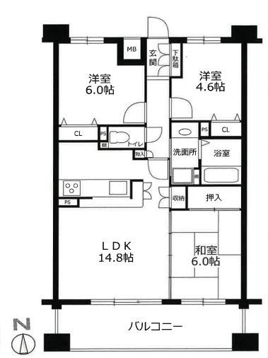 エスリード塚口の間取り