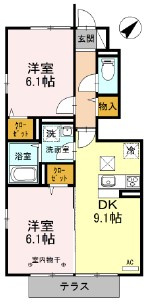 アヴェニールの間取り|反転タイプ